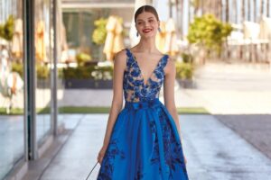 Vestido de Noche Azul