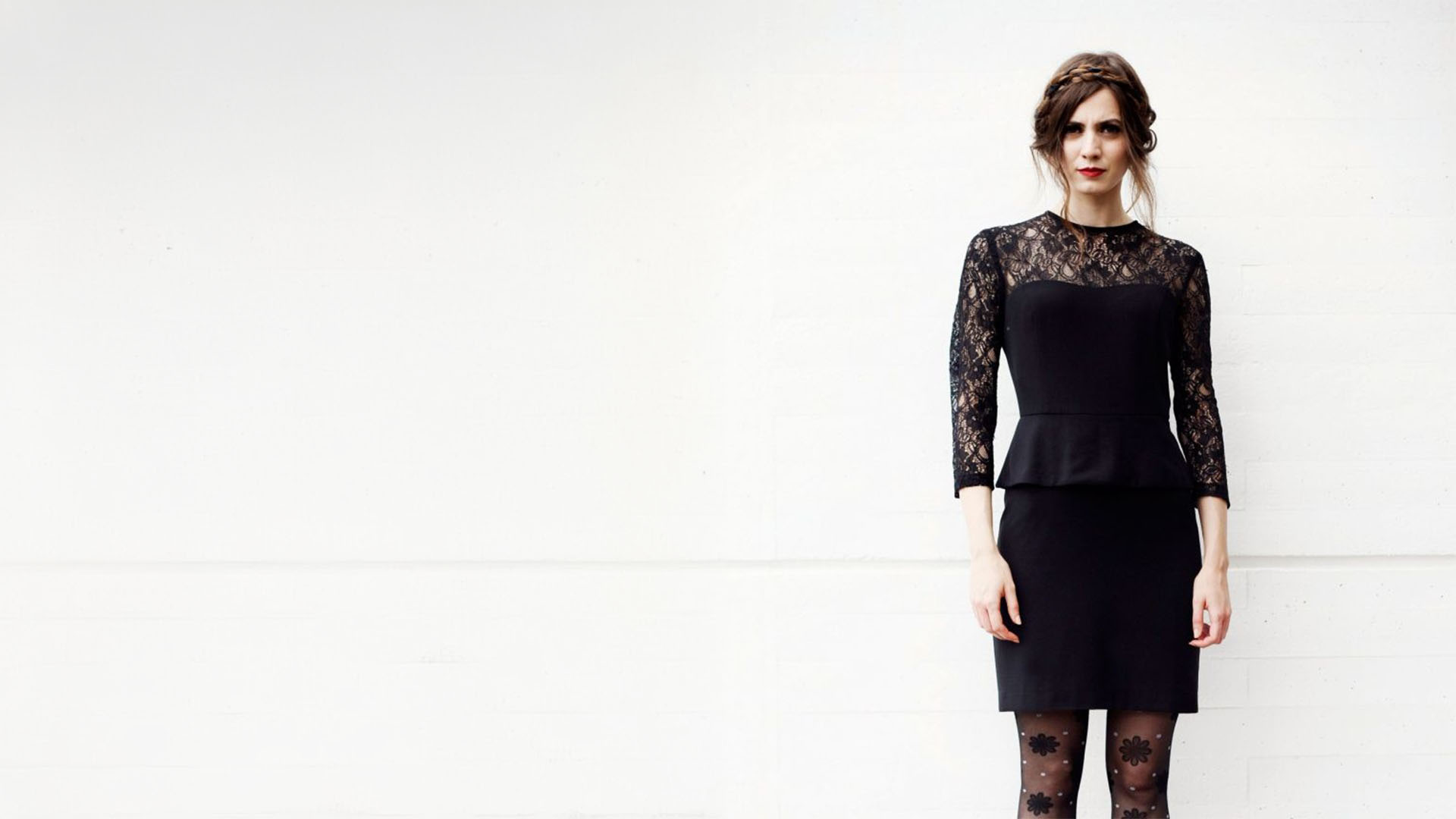 Vestido de cóctel de encaje negro